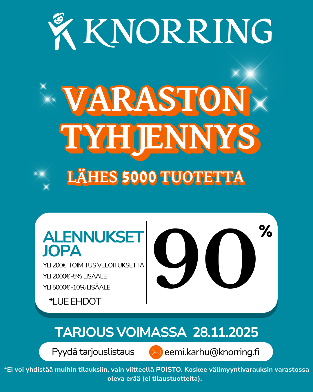 Knorring varaston tyhjennys